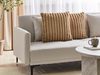 Kissen 2er Set Ohne Muster RAKYA Webpelz 45 x 45 cm Hellbraun Bild 3