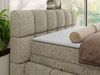 Boxspringbett NIRA KING, Doppelbett mit Fußteil, 7-Zonen Multipocket-Matratzen und Topper, Schlafzimmerbett - 180 x 200 cm - Dunkelbeige Struktur - H3 Bild 4