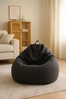 AD.CON Sitzsack mit ECO Füllung, Schwarz, 120 x 120 x 60 350L, Styropor-Regranulat Bild 4