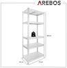 Arebos Schwerlastregal 180 x 75 x 45 cm 875 kg Steckregal Kellerragl Lagerregal Bild 4
