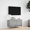 vidaXL TV-Wandschrank mit LED-Beleuchtung Betongrau 80x31x38 cm 852358 Bild 4