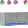 vidaXL TV-Wandschrank mit LED-Beleuchtung Betongrau 80x31x38 cm 852358 Bild 2