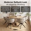 skølm 'Sudri' Esszimmer Drehstühle, 6er Set, macchiato, gepolstert mit Samtbezug, höhenverstellbar, Schalenstuhl mit Armlehne, bis 120 kg belastbar Bild 2
