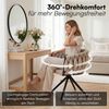 skølm 'Sudri' Esszimmer Drehstühle, 6er Set, macchiato, gepolstert mit Samtbezug, höhenverstellbar, Schalenstuhl mit Armlehne, bis 120 kg belastbar Bild 3