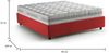 Dmora Doppelbett Arto, Stoffbett mit Stauraum, Frontöffnung, inklusive Matratze 140 x 190 cm, 100 % Made in Italy, Rot Bild 3