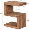 Beistelltisch MUMBAI Massivholz Akazie S Cube 60 cm hoch Wohnzimmer-Tisch Design braun Landhaus-Stil Couchtisch Bild 4