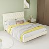 Polsterbett 140×200 cm mit hohem Kopfteil und Stauraum unter dem Bett, Beige Bild 2