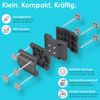 KESSER® Premium Sonnenschirmhalter Universal Balkongeländer - Schirmständer für eckige und runde Schirme | Balkon Terrasse Sonnenschirm Halterung hohe Flexibilität | Starke Klemmkraft Anthrazit / Grau Bild 4