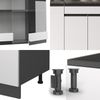 Singleküche R-Line Weiß/Anthrazit 140 cm J-Shape, AP Eiche Vicco Bild 5