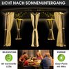 BRAST Alu-Pavillon Premium 3.6x4.8m beige festes Dach wasserdicht + Moskitonetz + LEDs Bild 5