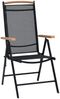 vidaXL Gartenstühle Klappbar 2 Stk. Aluminium und Textilene Schwarz 41732 Bild 2