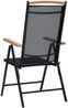vidaXL Gartenstühle Klappbar 2 Stk. Aluminium und Textilene Schwarz 41732 Bild 4