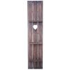 Wandregal HWC-C92, Wandpaneel Holzregal Regal, 3 Ebenen 150x33x13cm Massivholz Vintage ~ braun shabby Bild 2