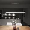 B.K.Licht LED Pendelleuchte dimmbar Hängeleuchte 85cm höhenverstellbar 95-175cm silber - BKL1001, LED fest integriert, Warmweiß, Deckenleuchte 20W 1600lm Esszimmerlampe Küchenlampe Lampenschirm Glas Bild 4