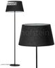 hofstein Stehlampe Stehlampe aus Metall/Stoff in Schwarz/Weiß, ohne Leuchtmittel, Schirm (45 cm) u. Fußschalter, 154,5 cm, 1 x E27, ohne Leuchtmittel Bild 5