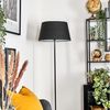 hofstein Stehlampe Stehlampe aus Metall/Stoff in Schwarz/Weiß, ohne Leuchtmittel, Schirm (45 cm) u. Fußschalter, 154,5 cm, 1 x E27, ohne Leuchtmittel Bild 2