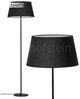hofstein Stehlampe Stehlampe aus Metall/Stoff in Schwarz/Weiß, ohne Leuchtmittel, Schirm (45 cm) u. Fußschalter, 154,5 cm, 1 x E27, ohne Leuchtmittel Bild 4