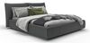 KAWOLA Bett HENRY Polsterbett Leder schwarz 140x200cm Bild 3
