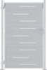 vidaXL Gartentor mit Schloss, Edelstahl silber, 85 x 120 cm Bild 2