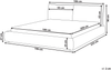 Bett mit Lattenrost VINAY 180 x 200 cm Cord Helles Beige Bild 2