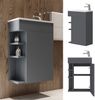 Waschbeckenunterschrank Amadeo Anthrazit 2 Teile, mit Waschbecken Vicco Bild 2