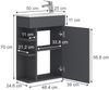 Waschbeckenunterschrank Amadeo Anthrazit 2 Teile, mit Waschbecken Vicco Bild 3
