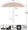Sekey Balkonschirm 200 cm Sonnenschirm mit Schutzhülle für Balkon Garten, UV-Schutz 50+, LxB: 180,00x180,00 cm, Neigungswinkel und Höhe Verstellbar Bild 3