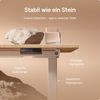 Desktronic HomeOne Elektrisch höhenverstellbarer Schreibtisch 120x60cm Bambus/Weiß mit Memory-Funktion, Anti-Kollisions Technologie, USB-A und USB-C-Ladeanschlüssen Bild 4