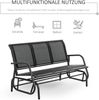 Gartenschaukelbank 147 x 75 x 85 cm aus Metall mit Schaukelfunktion, 3-Sitzer Bild 5