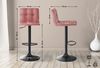 CLP 2er Set Barhocker Feni Samt höhenverstellbar und drehbar,pink Bild 2
