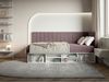 Selsey 'Ventrio' Jugendbett rechtsseitig mit Regalen, Easy-Clean-Samtbezug, violett, 90x200 cm Bild 2