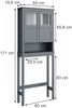 Toilettenschrank Bianco Grau 69 x 171 cm Vicco Bild 2