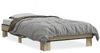 vidaXL Bettgestell Sonoma-Eiche 75x190 cm Holzwerkstoff und Metall 845878 Bild 2