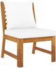 vidaXL 9-tlg. Garten-Lounge-Set mit Auflagen Creme Massivholz Akazie 3057775 Bild 4