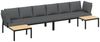 vidaXL 4-tlg. Garten-Sofagarnitur mit Kissen Schwarz Aluminium 3283697 Bild 2