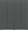 Kleiderschrankkombination (B/H/T: 160x176x51 cm) in anthrazit Nachbildung Bild 2