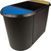 Helit Trio-System-Papierkorb 38l schwarz/blau/gelb Bild 2
