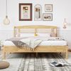 Bett 160x200 cm aus Rattan mit 15 Latten und Mittelfüßen – natürliches Design für Jugend und Erwachsene Bild 2