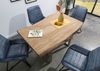 Baumtisch Mango 160x90x77 beige lackiert / U-Beine silber matt FREEFORM 5 Bild 2