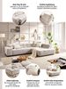 INOSIGN Ecksofa Ancona incl. Kopfteilverstellung, Zierkissen Breite 319cm, L-Form, wahlweise motorische Sitztiefenverstellung, auch in Cord + Easy Care Bild 3
