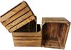 Holzkisten 4er Set 50 x 40 x 30cm Vintage Geflammt Bild 2