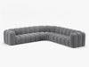 Micadoni symmetrisches Ecksofa Lupine 5-Sitzer Samt Salvador Grau Bild 2