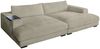 KAWOLA Big Sofa MADELINE mit Holztablett schwarz für Armlehne Cord steingrau 85 x 170 x 290 cm Bild 3