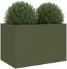 vidaXL Pflanzkübel Olivgrün 62x40x39 cm Stahl 841598 Bild 4