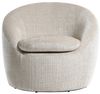 riess-ambiente Drehsessel ALPINE beige - Chenillestoff, 360° drehbar, Armlehnen, Rundumbezug (Einzelartikel, 1-St), runder Lesesessel - ideal für Wohnzimmer, Schlafzimmer & Ankleide Bild 4