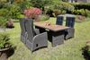 Garten-Sitzgruppe GRAZ 5-tlg. - Akazie, Weidenbraun | Gartenmöbel-Set Gartengarnitur Garten-Essgruppe mit Stühlen/Sesseln und Esstisch Bild 2