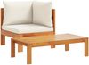 vidaXL 2-tlg. Garten-Sofa-Set mit Kissen Massivholz Akazie 367626 Bild 2