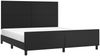 Doppelbett, Polsterbett mit Kopfteil Kunstleder Schwarz 160x200 cm Bild 3
