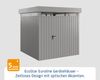 Hörmann EcoStar Euroline Gerätehaus Flachdach mit Lichtband 214 x 214 Graualuminium 1-flg Bild 2