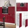 Küchenblock R-Line Rot Hochglanz/Weiß 180 cm ohne Arbeitsplatte Vicco Bild 2